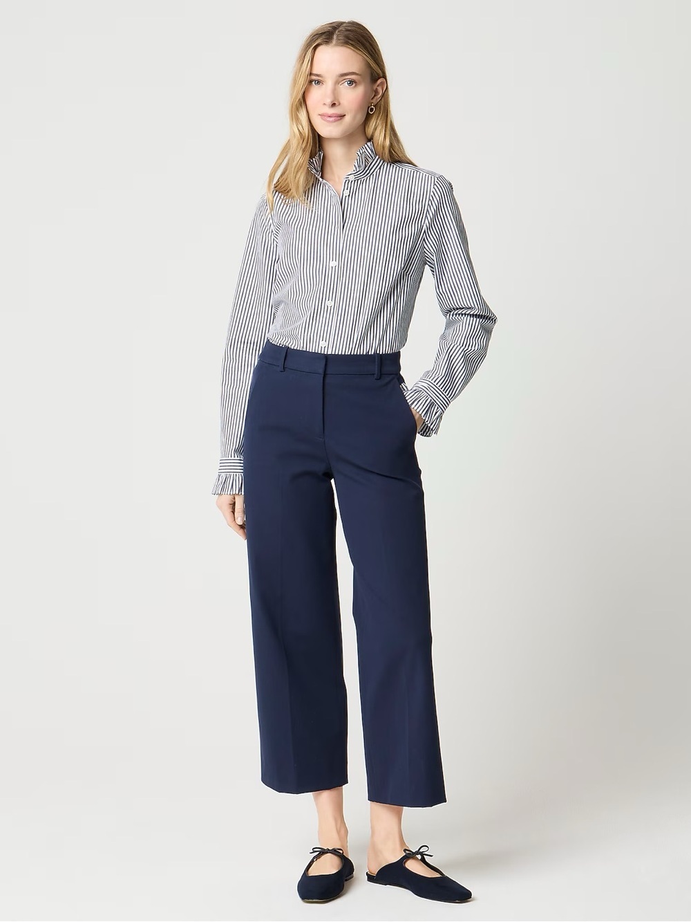 J. Crew Remy Wide-Leg Cropped Pant 4P